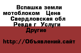 Вспашка земли мотоблоком › Цена ­ 400 - Свердловская обл., Ревда г. Услуги » Другие   